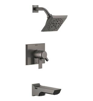 Delta Pivotal™ T17499-KS-PR Monitor® 17 Series H2Okinetic® Tub and Shower Trim in Lumicoat Black Stainless