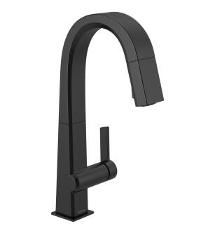Delta Pivotal™ 9993-BL-DST Single Handle Pull-Down Bar / Prep Faucet Three Hole Deck Mount in Matte Black