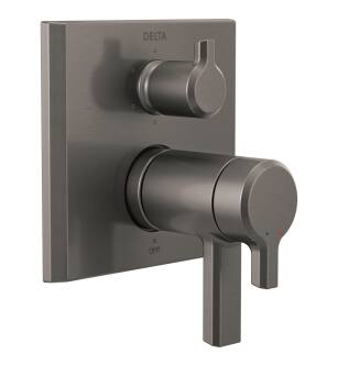 Delta Pivotal™ T27T999-KS-PR TempAssure® 17T Series Valve Trim with 6-Setting Integrated Diverter in Lumicoat Black Stainless