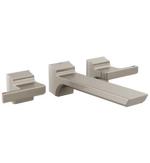 Delta Pivotal™ T3599LF-SS-PR-WL Two Handle Wall Mount Bathroom Faucet Trim in Lumicoat Stainless