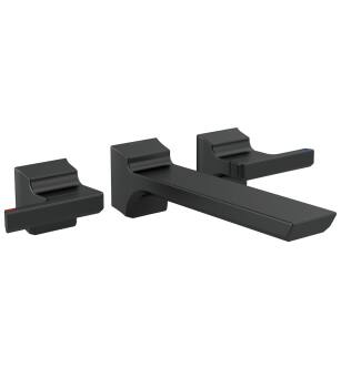 Delta Pivotal™ T3599LF-BLWL Two-Handle Wall Mount Bathroom Faucet Trim in Matte Black