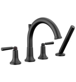 Delta SAYLOR™ T4735-BL Roman Tub Trim with Hand Shower in Matte Black