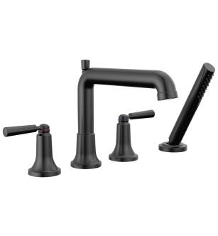 Delta SAYLOR™ T4736-BL Roman Tub Trim with Hand Shower in Matte Black