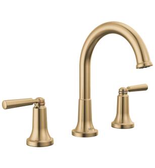 Delta SAYLOR™ 3535-CZMPU-DST Two Handle Widespread Bathroom Faucet Four Hole Deck Mount in Champagne Bronze