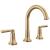 Delta SAYLOR™ 3535-CZMPU-DST Two Handle Widespread Bathroom Faucet Four Hole Deck Mount in Champagne Bronze