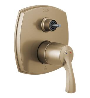 Delta Stryke® T24876-CZLHP 14 Series Integrated Diverter Trim with Three Function Diverter Less Diverter Handle in Champagne Bronze