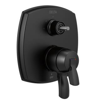 Delta Stryke® T27876-BLLHP 17 Series Integrated Diverter Trim with Three Function Diverter Less Diverter Handle in Matte Black