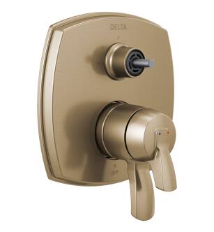 Delta Stryke® T27876-CZLHP 17 Series Integrated Diverter Trim with Three Function Diverter Less Diverter Handle in Champagne Bronze