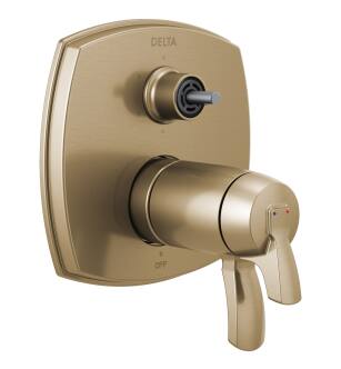 Delta Stryke® T27T976-CZLHP 17 Thermostatic Integrated Diverter Trim with Six Function Diverter Less Diverter Handle in Champagne Bronze