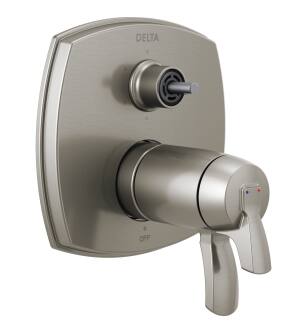 Delta Stryke® T27T976-SSLHP 17 Thermostatic Integrated Diverter Trim with Six Function Diverter Less Diverter Handle in Stainless