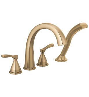 Delta Stryke® T4777-CZ Four Hole Roman Tub Trim in Champagne Bronze