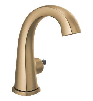 Delta Stryke® 577-CZMPU-LHP-DST Single Handle Bathroom Faucet - Less Handle Three Hole Deck Mount in Champagne Bronze