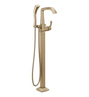 Delta Stryke® T4776-CZFL Single Handle Floor Mount Tub Filler Trim in Champagne Bronze