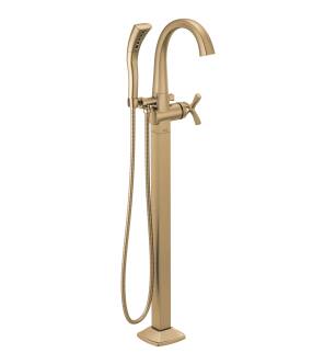 Delta Stryke® T47776-CZFL Single Handle Floor Mount Tub Filler Trim in Champagne Bronze