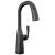 Delta Stryke® 9976T-BL-DST Single Handle Pull Down Bar/Prep Faucet with Touch 2O Technology Three Hole Deck Mount in Matte Black
