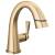 Delta Stryke® 577-CZPD-PR-DST Single Handle Pull Down Bathroom Faucet Three Hole Deck Mount in Lumicoat Champagne Bronze