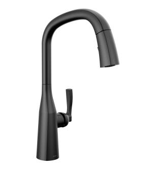 Delta Stryke® 9176-BL-DST Single Handle Pull Down Kitchen Faucet Three Hole Deck Mount in Matte Black