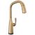Delta Stryke® 9176T-CZ-PR-DST Single Handle Pull Down Kitchen Faucet with Touch 2O Technology Three Hole Deck Mount in Lumicoat Champagne Bronze