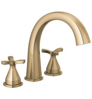 Delta Stryke® T27776-CZ Three Hole Roman Tub Trim in Champagne Bronze