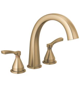 Delta Stryke® T2777-CZ Three Hole Roman Tub Trim in Champagne Bronze