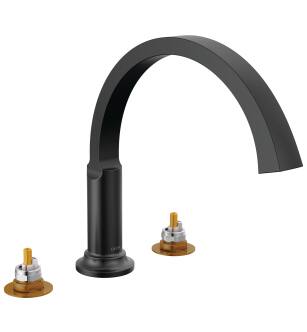 Delta Tetra™ T2788-BLLHP Roman Tub Trim in Matte Black