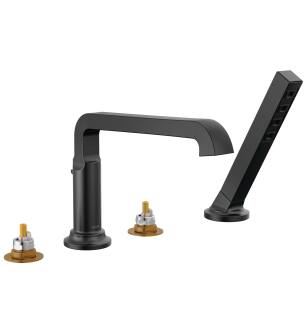 Delta Tetra™ T4789-BLLHP Roman Tub Trim with Hand Shower in Matte Black