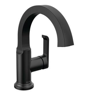 Delta Tetra™ 588SH-BL-DST Single Handle Bathroom Faucet in Matte Black