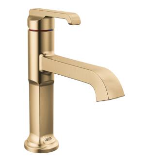 Delta Tetra™ 589-CZ-PR-DST Single Handle Bathroom Faucet in Lumicoat Champagne Bronze