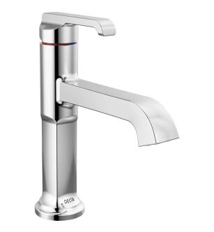 Delta Tetra™ 589-PR-DST Single Handle Bathroom Faucet in Lumicoat Chrome