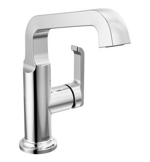 Delta Tetra™ 689-PR-DST Single Handle Mid-Height Vessel Bathroom in Lumicoat Chrome