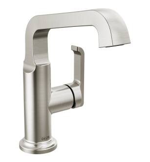 Delta Tetra™ 689-SS-PR-DST Single Handle Mid-Height Vessel Bathroom in Lumicoat Stainless