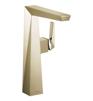 Delta Trillian™ 743-PN-PR-DST Single Handle Vessel Bathroom Faucet in Lumicoat Polished Nickel