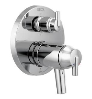 Delta Trinsic® T27T959 Contemporary Two Handle TempAssure® 17T Series Valve Trim with 6-Setting Integrated Diverter in Chrome