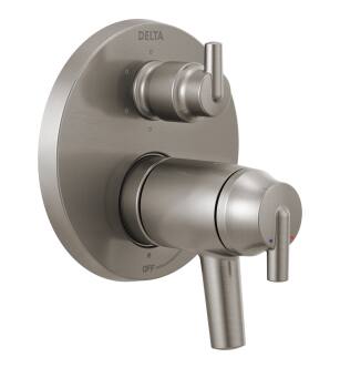 Delta Trinsic® T27T959-SS Contemporary Two Handle TempAssure® 17T Series Valve Trim with 6-Setting Integrated Diverter in Stainless
