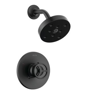 Delta Trinsic® T14258-BL H2O Shower Trim 1L in Matte Black
