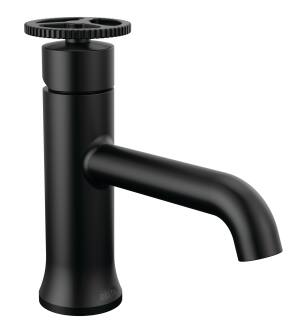 Delta Trinsic® 558-BLMPU-DST Single Handle Bathroom Faucet Three Hole Deck Mount in Matte Black