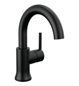 Delta Trinsic® 559HAR-BL-DST Single Handle Bathroom Faucet in Matte Black