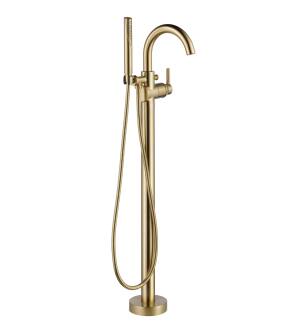 Delta Trinsic® T4759-CZFL Single Handle Floor Mount Tub Filler Trim with Hand Shower in Champagne Bronze