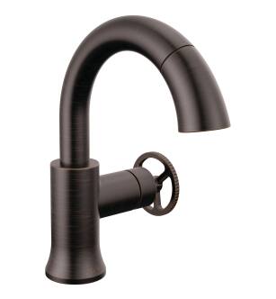 Delta Trinsic® 558HAR-RBPD-DST Single Handle Pull Down Bathroom Faucet in Venetian Bronze