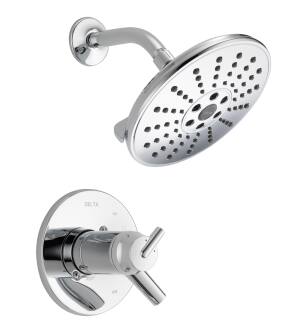 Delta Trinsic® T17T259-H2O TempAssure® 17T Series H2Okinetic® Shower Trim in Chrome