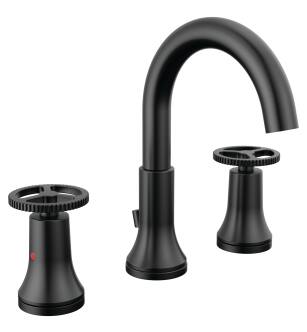 Delta Trinsic® 3558-BLMPU-DST Two Handle Widespread Bathroom Faucet in Matte Black