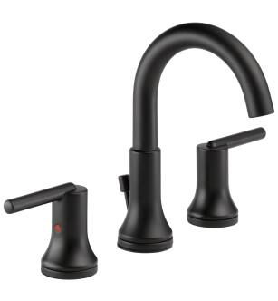 Delta Trinsic® 3559-BLMPU-DST Two Handle Widespread Bathroom Faucet in Matte Black