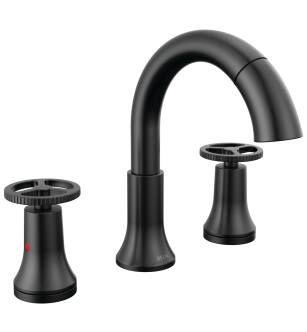 Delta Trinsic® 3558-BLPD-DST Two Handle Widespread Pull Down Bathroom Faucet in Matte Black