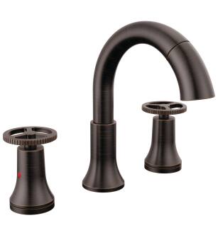 Delta Trinsic® 3558-RBPD-DST Two Handle Widespread Pull Down Bathroom Faucet in Venetian Bronze