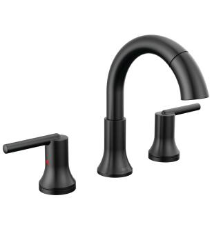 Delta Trinsic® 3559-BLPD-DST Two Handle Widespread Pull Down Bathroom Faucet in Matte Black