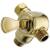 Delta Universal Showering Components U4929-PB-PK 3-Way Shower Arm Diverter for Hand Shower in Polished Brass