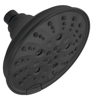 Delta Universal Showering Components 52669-BL 5-Setting H2OKinetic Trad Raincan in Matte Black