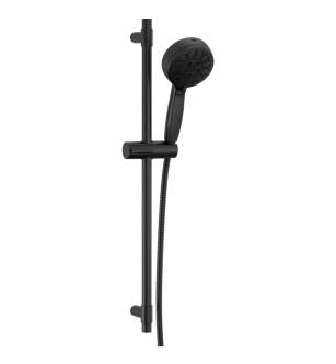 Delta Universal Showering Components 51584-BL 7-Setting Slide Bar Hand Shower with Cleaning spray in Matte Black
