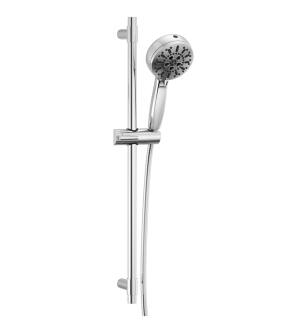 Delta Universal Showering Components 51584-PR 7-Setting Slide Bar Hand Shower with Cleaning spray in Lumicoat Chrome