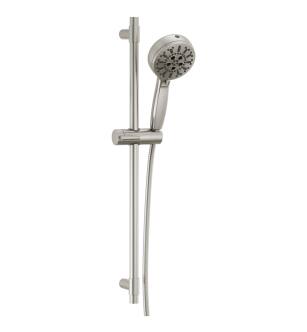 Delta Universal Showering Components 51584-SS-PR 7-Setting Slide Bar Hand Shower with Cleaning spray in Lumicoat Stainless